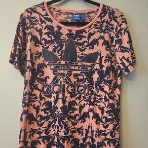 Adidas Vintage Pink and Purple‎ Floral Pattern, Size 6 XS